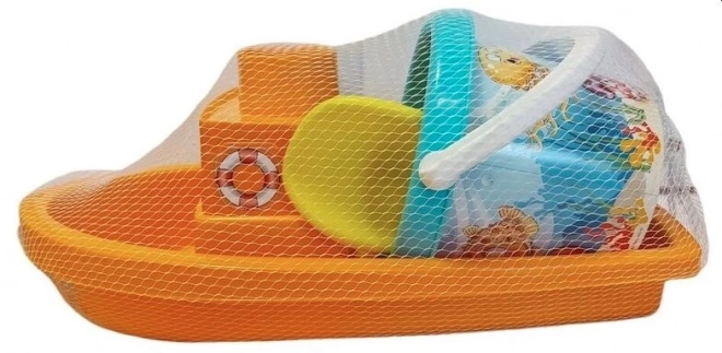 Androni ensemble de sable Poisson Heureux avec bateau