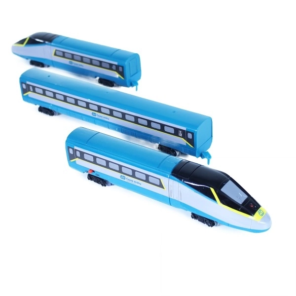 Ensemble ferroviaire SC Pendolino chemin de fer tchèque avec rails et effets
