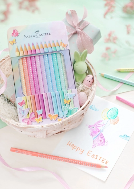Crayons de couleur Sparkle dans une boîte en métal