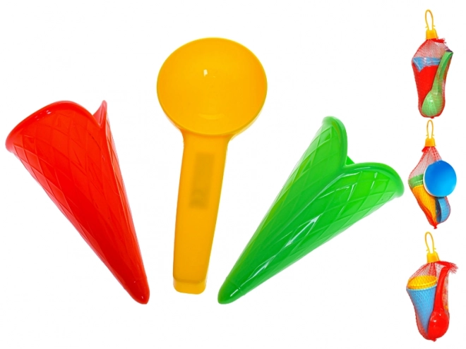 Ensemble pour sable glace 12,5 cm en filet