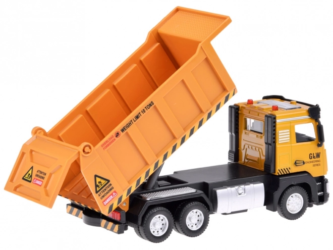Camion basculant avec effets sonores et lumineux