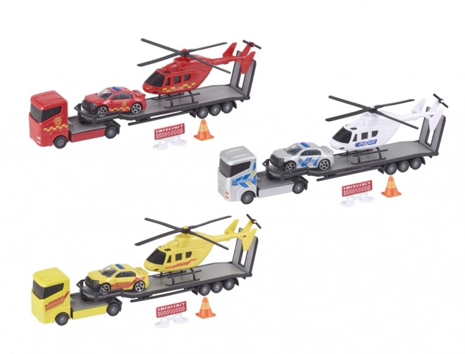 Teamsterz transport de voiture et hélicoptère pour enfants
