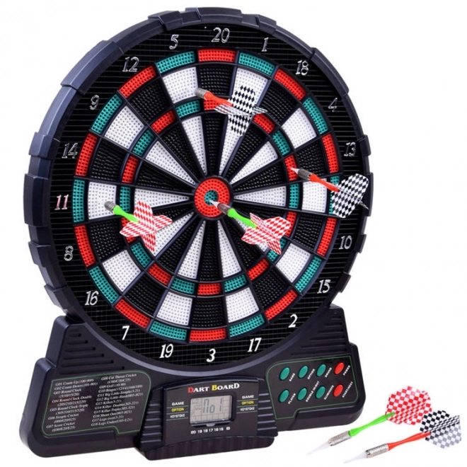 Cible électronique pour fléchettes avec 18 jeux