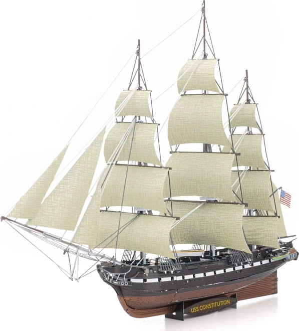 metal earth 3D puzzle premium series: navire USS Constitution – modèle métallique