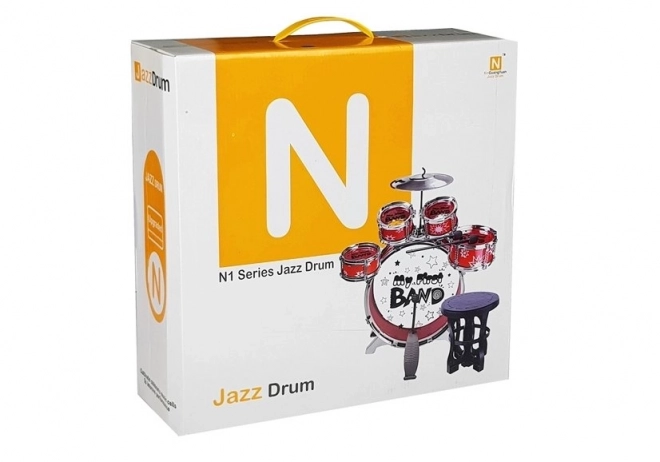 Percussion 5 tambours avec cymbales Chaise Rouge