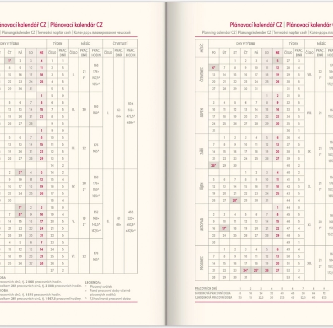 Agenda hebdomadaire Notique Rivoli bleu clair 2026