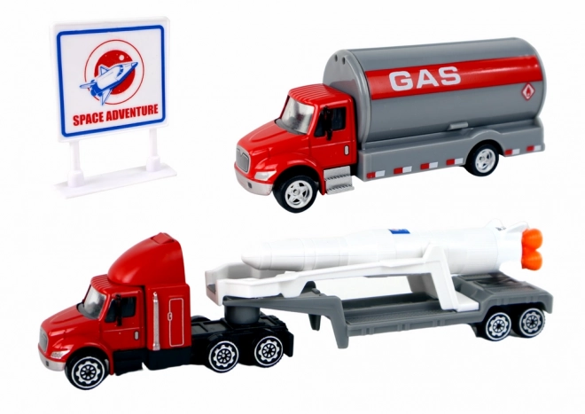 Ensemble de figurines Space Truck Rocket - 15 pièces