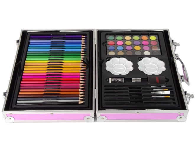 Grande mallette artistique de 145 pièces Licorne rose