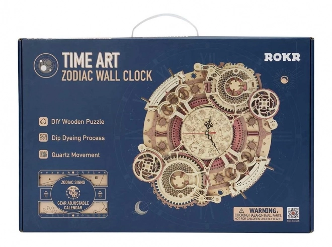 Puzzle Mécanique en Bois 3D RoboTime Horloge avec Calendrier