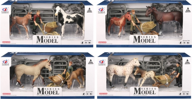 Coffret monde des animaux – cheval et poulain avec figurine
