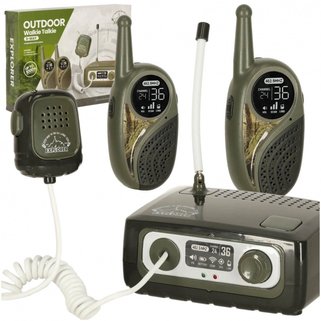 Ensemble de Walkie Talkie pour Enfants avec unité centrale Explorer