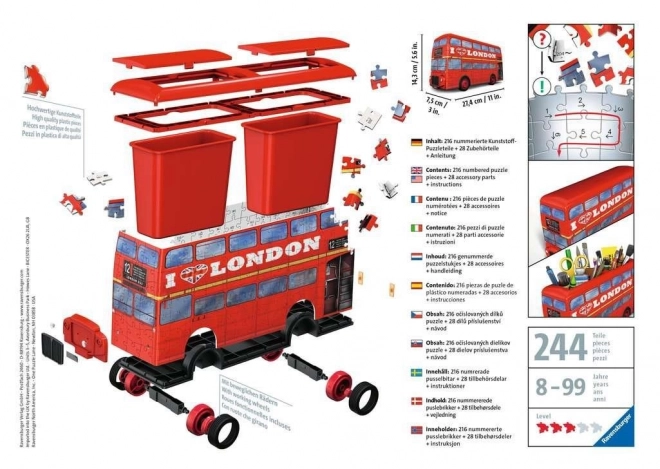 Ravensburger 3D puzzle bus londonien à impériale 216 pièces