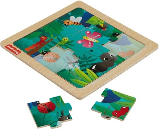 Puzzle en bois Fisher-Price à motif d’insectes