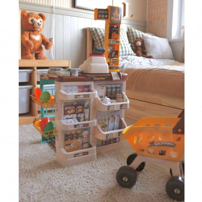Supermarché avec chariot et accessoires Woopie