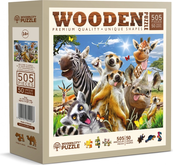 Puzzle en bois de Wooden City Bienvenue en Afrique 505 pièces