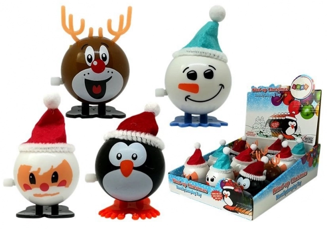 Ensemble de jouets de Noël vissables 12 pièces pingouin renne bonhomme de neige Père Noël