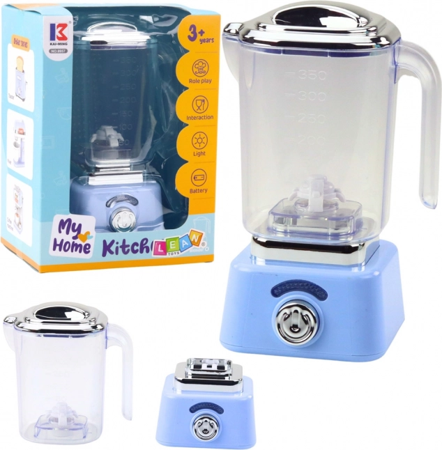 Mixeur de cuisine pour enfants avec éclairage, bleu