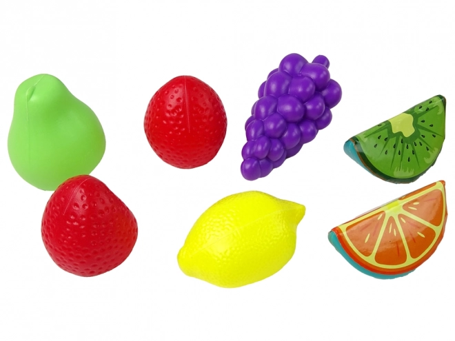 Ensemble de Nourriture en Plastique 30 pcs avec Fruits et Frites