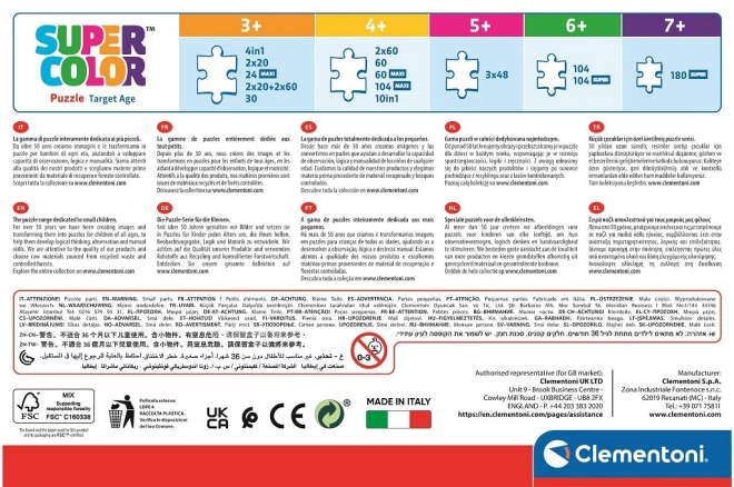 Puzzle Monde Jurassique 4v1 Clementoni