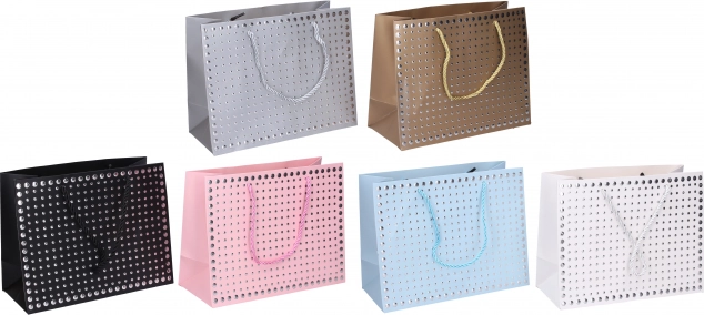 Sachet cadeau en papier avec motif universel, taille S, 23 × 18 × 10 cm