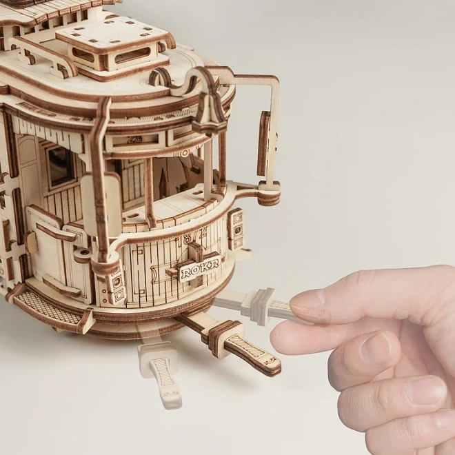 Puzzle mécanique en bois 3D RoboTime Tramway