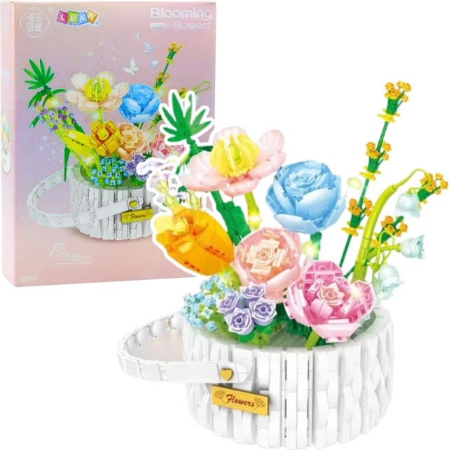 Kit de construction Panier de fleurs avec LED