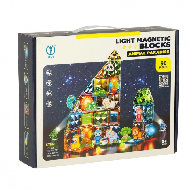 Blocs magnétiques lumineux pour enfants