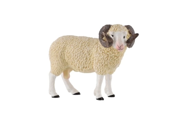 Mouton domestique bélier zooted plastique 9cm en sachet
