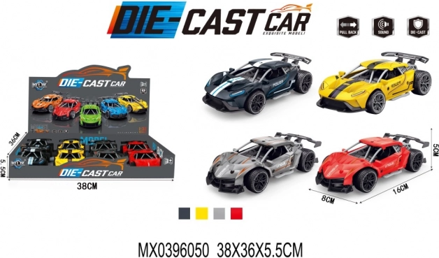 Modèle métallique de voiture de course avec fonction à rétrofriction
