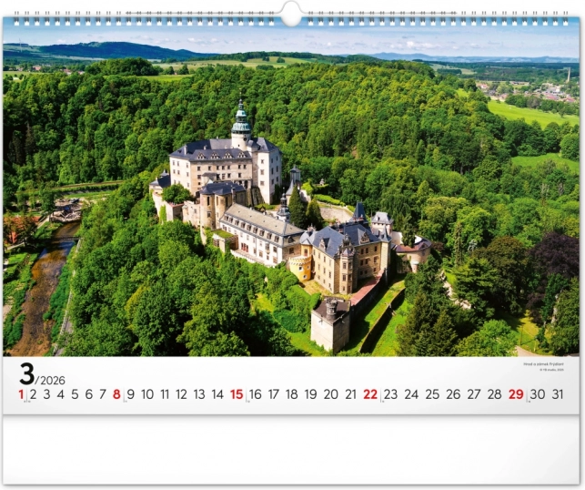 Calendrier mural Panoramata Tchèque 2026