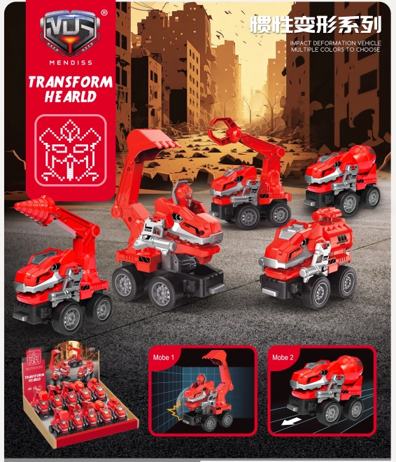 Autorobot Dino Pompier 11 cm