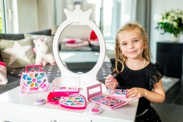Ensemble de maquillage pour enfants beauted palette avec miroir à fermeture magnétique 11x14,5x1cm sous cellophane