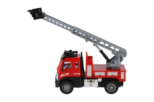 Camion de pompiers en plastique avec échelle extensible