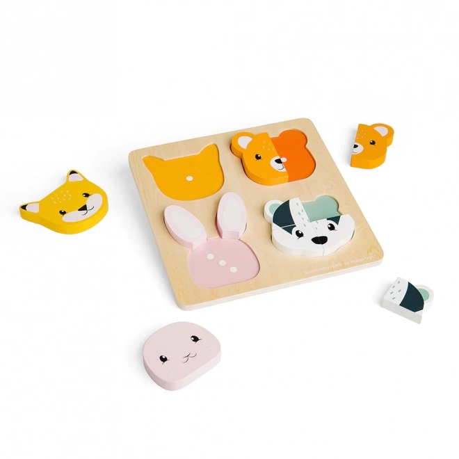 Puzzle en bois encastrable avec numérotation Bigjigs Toys