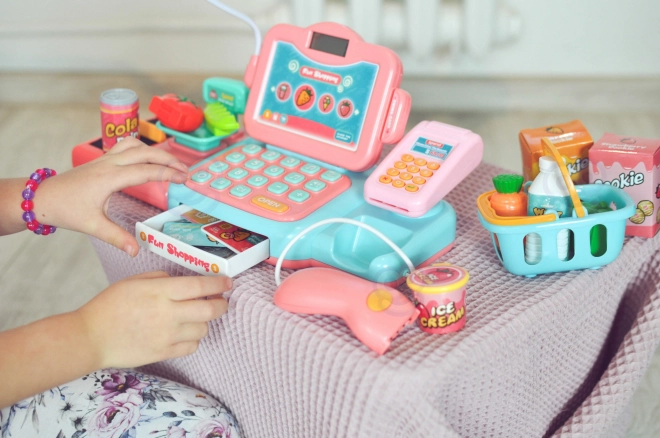 Caisse enregistreuse pour enfants Woopie avec scanner et accessoires