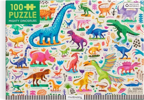 Puzzle Mudpuppy Dinosaures Puissants 100 Pièces