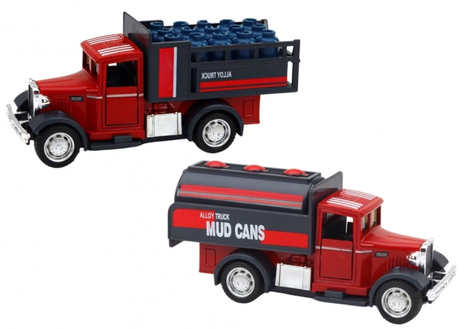 Camionnette miniature en métal avec portes ouvrantes, lumières et sons