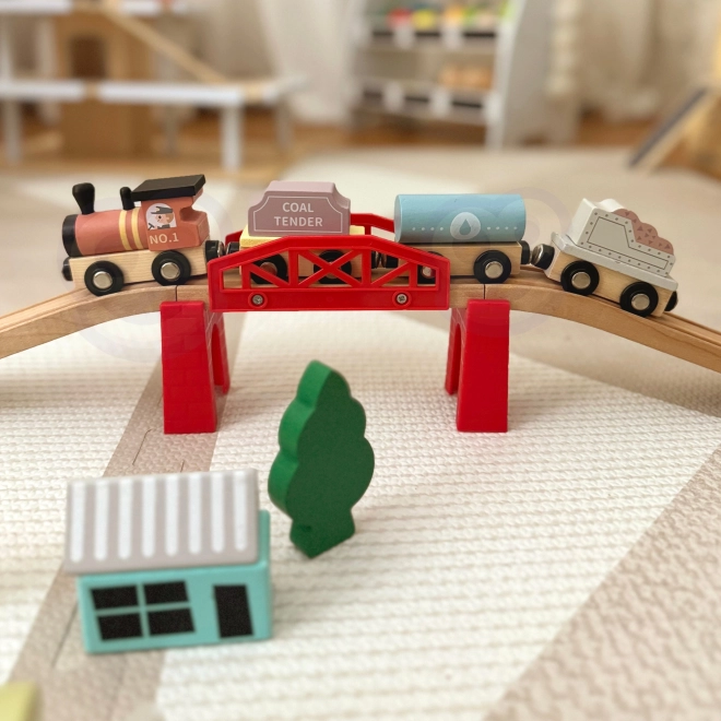 Tooky Toy wagons de train magnétiques en bois