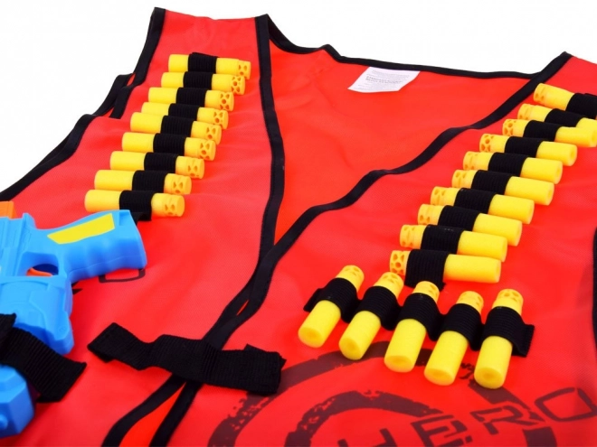 Ensemble de gilet et munitions pour Nerf – Rouge