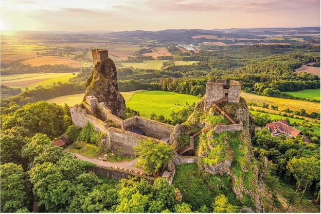 Puzzle Dino 1000 pièces – ruines du château de Trosky