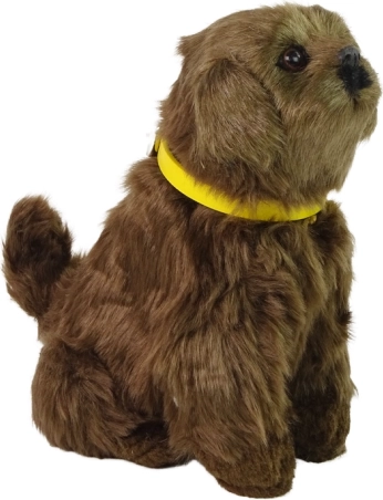 Chiot en peluche interactif avec sons et queue mobile