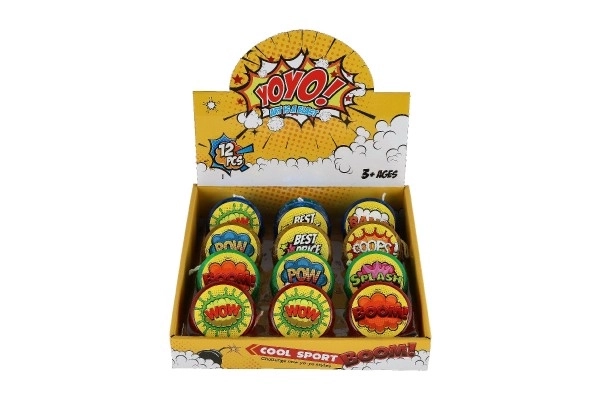 Jojo lumineux en plastique 6cm à piles mélange de types 12 pièces en boîte