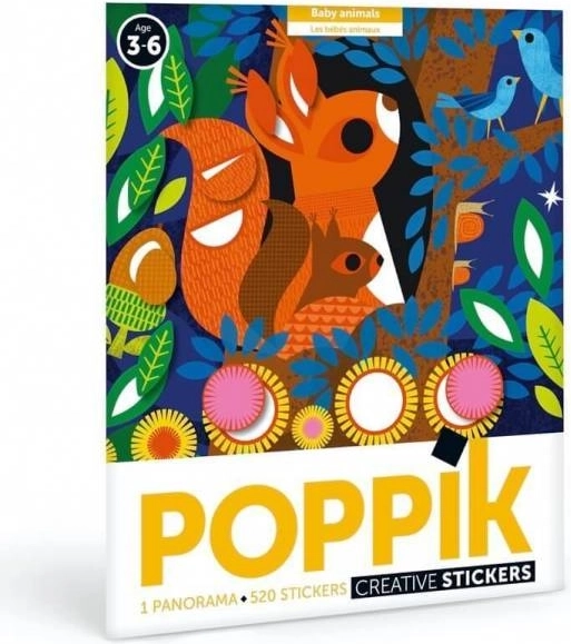 Poppik Panorama d’autocollants Animaux de la forêt