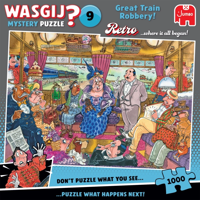 Jumbo Puzzle Wasgij Mystère 9: Le grand braquage de train 1000 pièces