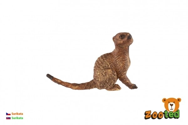 Suricate en plastique 6cm brun clair en sachet