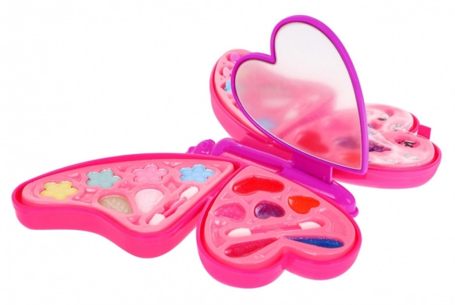 Coffret cosmétique Pink Butterfly pour enfants 5+ Maquillage + accessoires pour cheveux et ongles