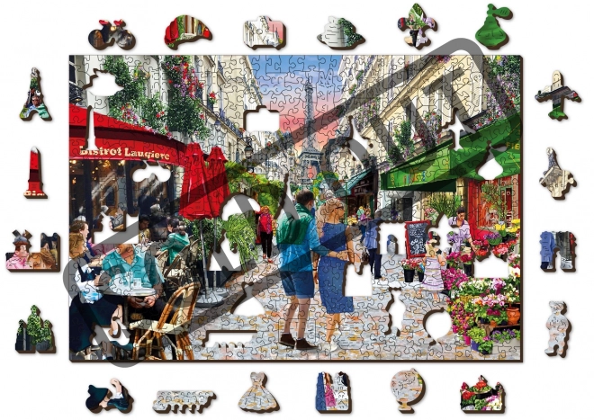 Puzzle en bois de la ville Bistro parisien 2 en 1, 505 pièces EKO