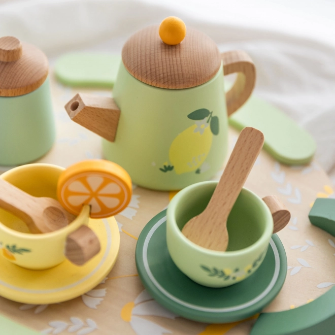 Ensemble de thé en bois 14 pièces