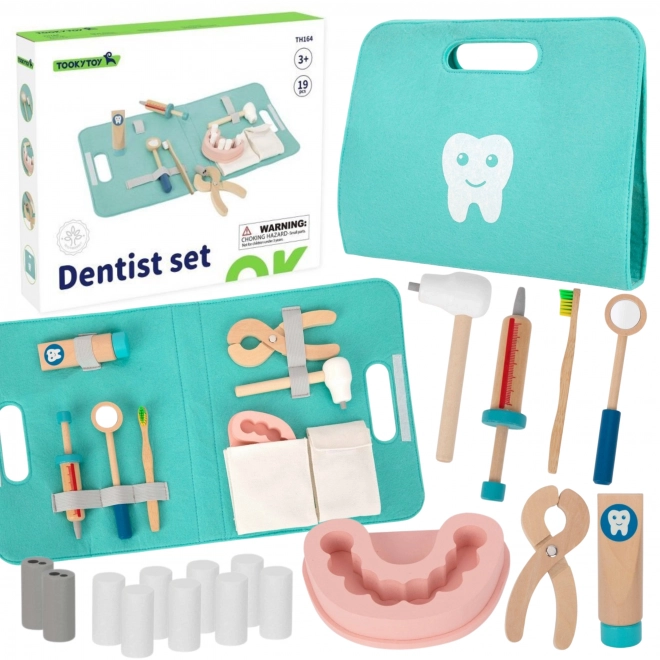 Tooky Toy Ensemble dentaire pour enfants avec sac à dos 19 pcs FSC