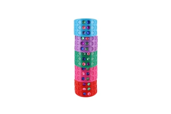 Ensemble créatif bagues en plastique dans une boîte 12x21x3,5cm 12pcs